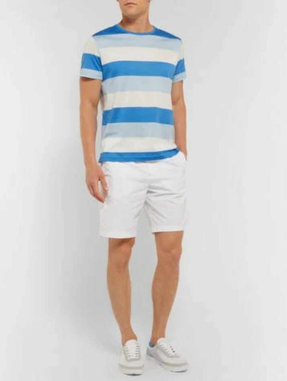 Orlebar Brown Designer White Swim Short With Silver Buckle Detail Size 30 Waist